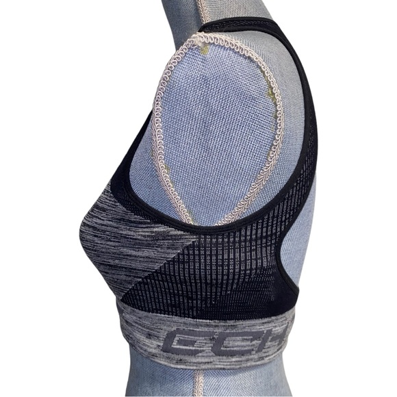 ECHT ☆ Pure Series Sports Bra ☆ Gray / Black ☆ Size Large - Picture 3 of 6